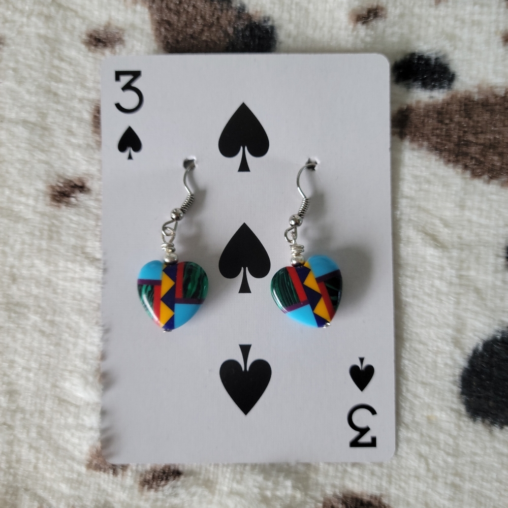 Navajo Multi Stone Necklace and Earrings Set - Picture 5 of 10